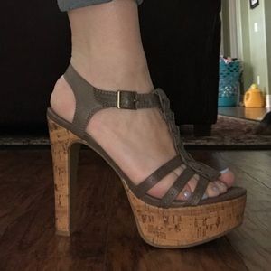 Lauren Conrad Cork Platform Heels